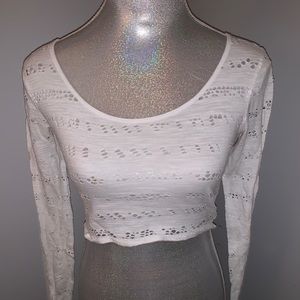 Express white crop top